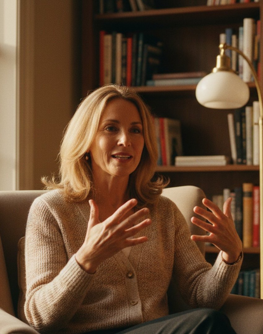 A woman telling her story